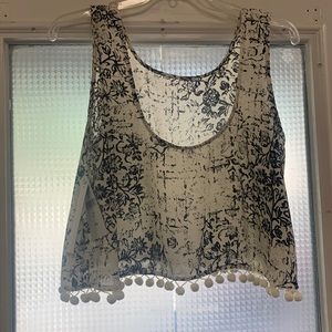 BEAUTIFUL CROP Top  DESIGN LAB WOMEN SIZEL